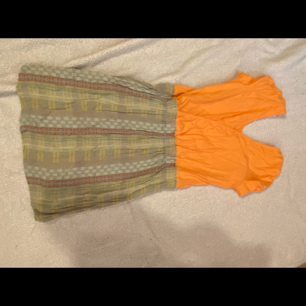 Orange and Patterned Dress